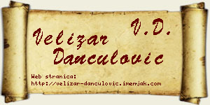 Velizar Dančulović vizit kartica